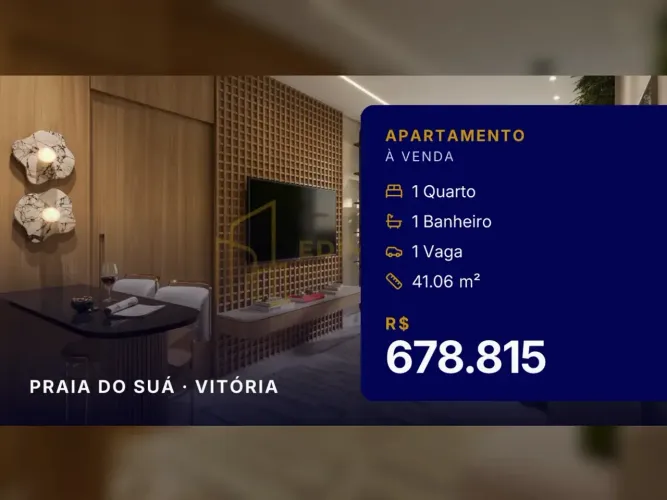 Invista no futuro: Apartamento de 1 Quarto na Praia do Suá, Vitória!