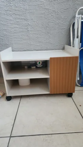 Gabinete organizador para banheiro lavabo com rodinhas