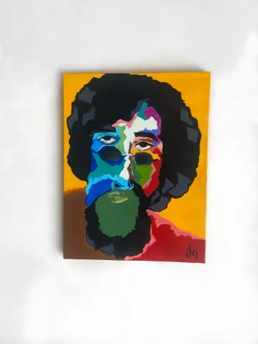 pintura em tela, pintada a mão de raul seixas