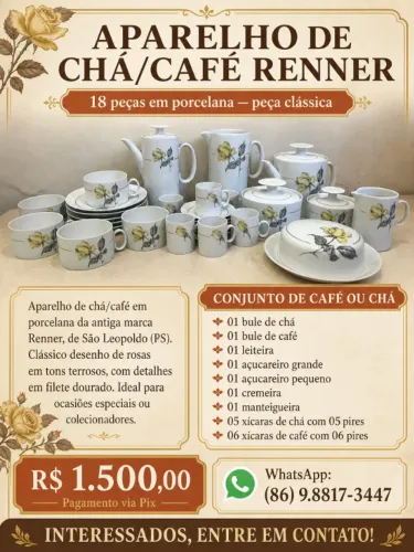 APARELHO DE CAFÉ OU CHÁ