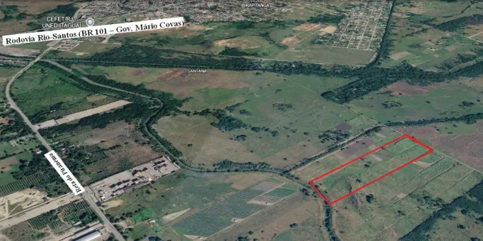 Terreno em Itaguaí RJ - 92.000m²-9ha- Centro Perto - BR 101 - Porto - AMBEV - Piranema