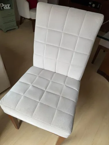 4 cadeiras estofadas mesa de jantar