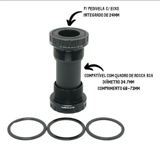 Movimento central absolute prime BSA 34.7 <br><br>Novo/lacrado<br><br>70,00