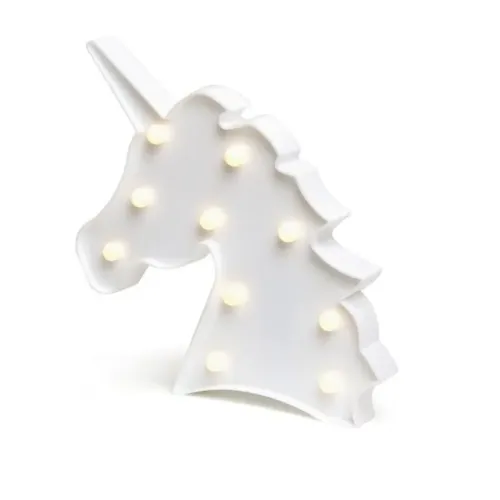Luminária De Mesa Unicórnio Led Infantil 25cm Festa e Decoração
