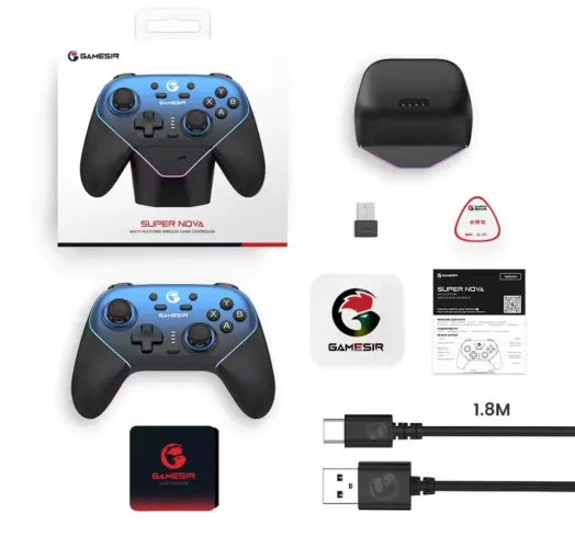 Controle GameSir Super Nova - Sem Fio + Dock - Hall Effect PC/Switch/Celular