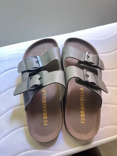 sandália de couro (estilo birken)