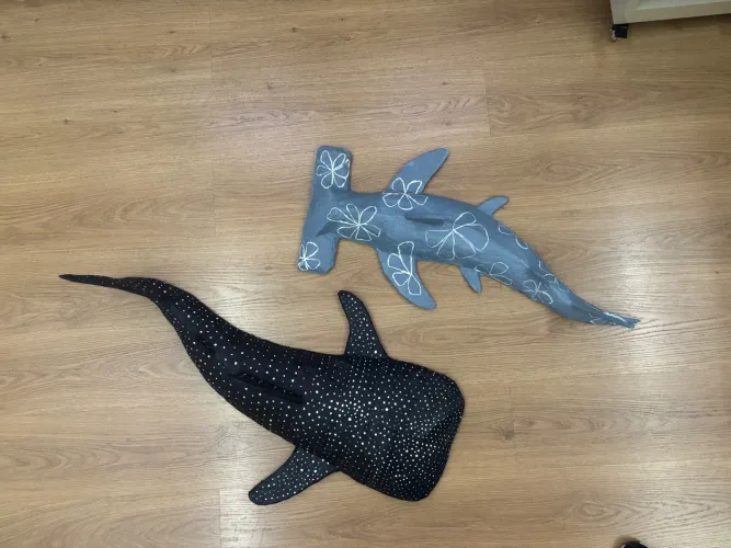 tubarões para decoração de parede