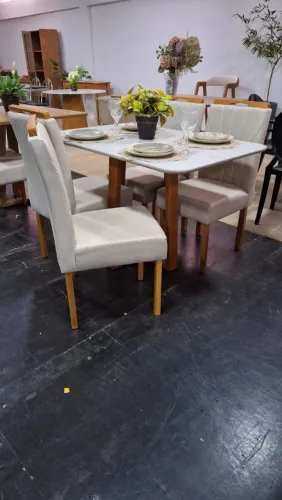 MESA DE JANTAR 120X80 Com 4 Cadeiras 100%Madeira