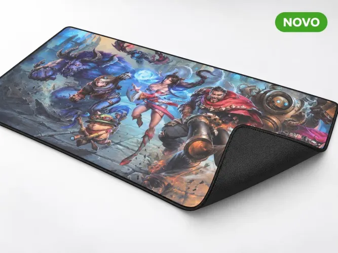Mouse Pad Gamer Grande 70x35 cm com Borda Costurada