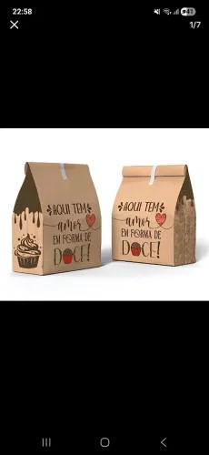 100 Sacos Kraft Para Doces (sonho, bolo de pote, muffins) Para Delivery