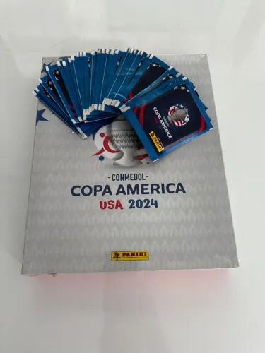 Box copa america 2024 lacrado + 100 pacotes figurinhas