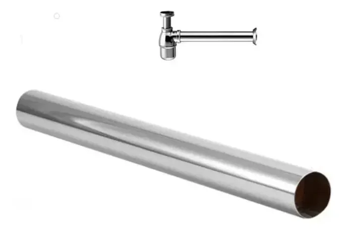 Tubo de Saída de Metal Cromado para Sifão 1.1/2" x 40cm Esteves