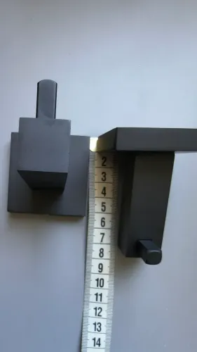 Porta Toalha Cabide Luxo Para Banheiro Quadrado Inox Preto Fosco