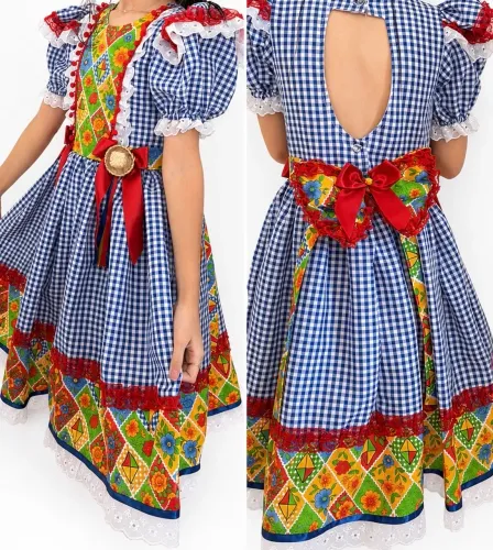 Vestido junino tamanho 12 anos 