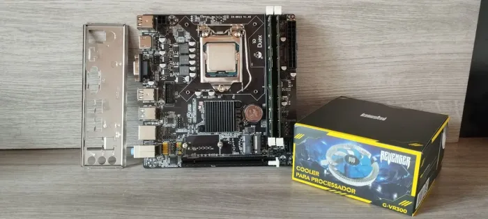 Kit placa mãe processador e memória