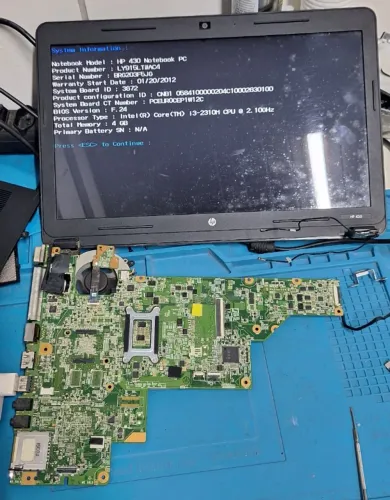 Placa Mãe HP 430 + Core i3-2310M 2.10GHz + 4GB RAM - Funcionando