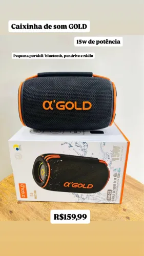 Caixinha de som GOLD