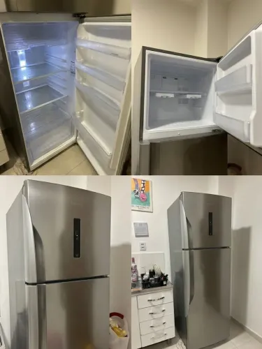 Geladeira Panasonic Frost Free Inox/Aço Escovado - Única Dona (Excelente Estado)