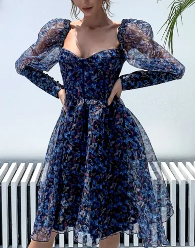 Vestido de Festa Azul Marinho