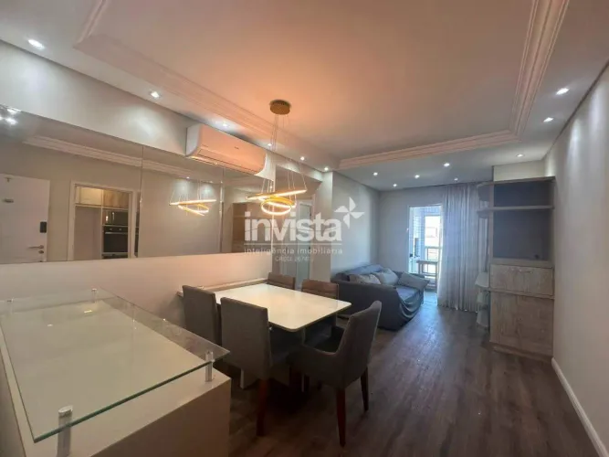 Aluguel: Apartamento Mobiliado 2 Dorms (1 Suíte) no Embaré | Varanda Gourmet | 2 Vagas e L