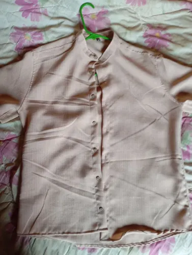 Camisa Masculina Gola Padre Linho/Viscose - Nova (Nunca Usada)