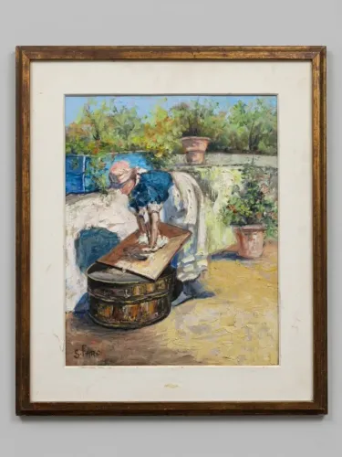 Quadro óleo sobre tela - Serafino faro