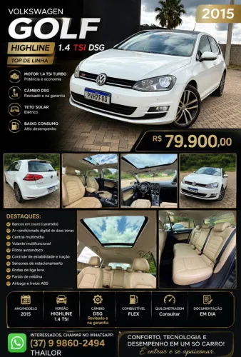 Volkswagen Golf Highline 1.4 TSI 140cv Aut. 2015