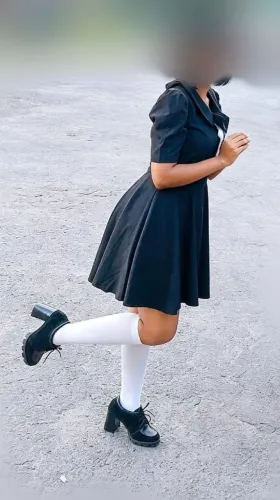 Vestido preto boneca fantasia P