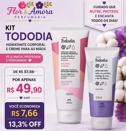 Kit Tododia Hidratante e creme para as mãos