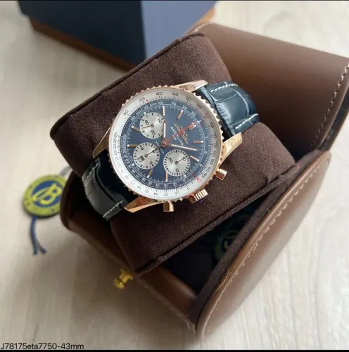 Relógio Brietling Gold BLUE Cronograph ETA Suíço Exclusivo