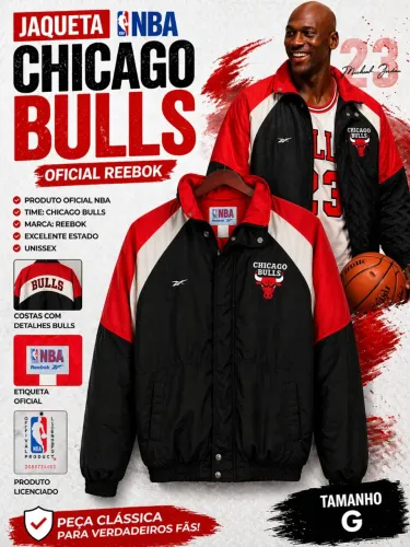 Jaqueta Oficial Chicago Bulls USA REEBOK - G 