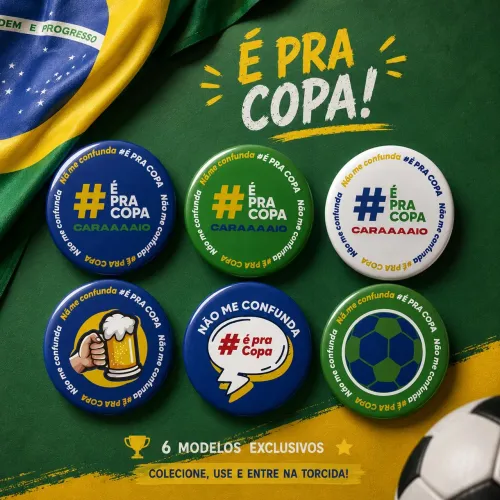 Kit 6 bottons | Copa do Mundo | Esquerda