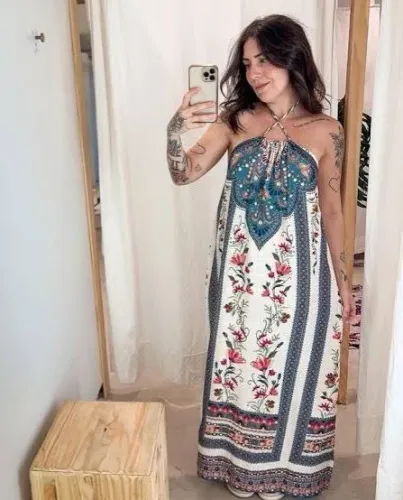 Vestido cropped Pamela Farm