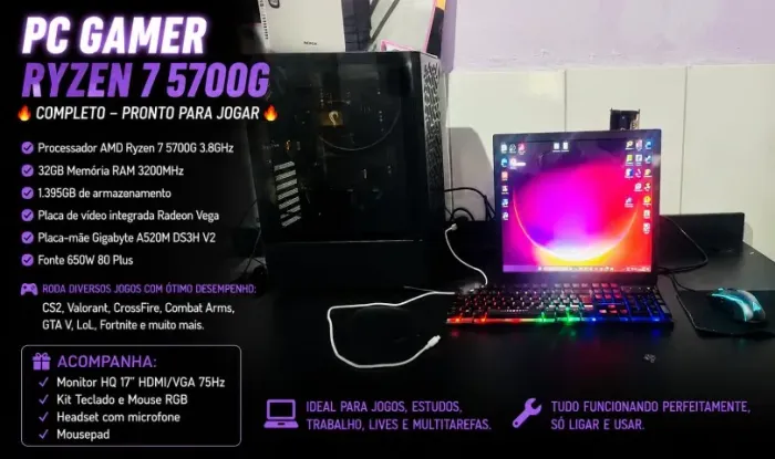 PC GAMER BARATO COMPLETO