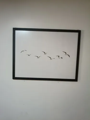 Quadro de decoração comprado na urban quadros com vidro e moldura