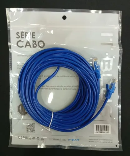 Cabo de Rede RJ45 CAT5 IT-Blue - 10 Metros (Azul)