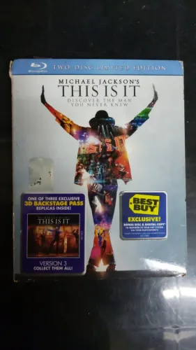 Blu Ray Michael Jackson This is It Limited Edition Duplo com Livreto e Card - Importado