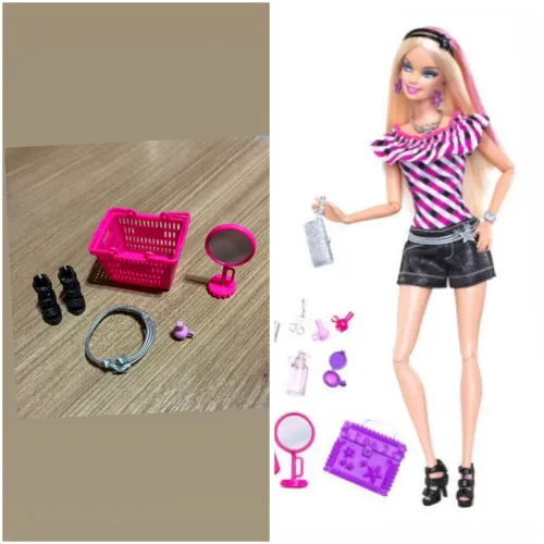 mattel acessórios da boneca barbie fashionista 2010 shopping spree sassy original coleção