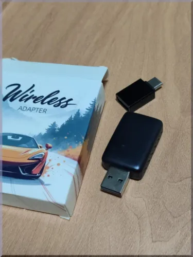 Adaptador Carplay Wireless para Conexões USB e Tipo C Novo