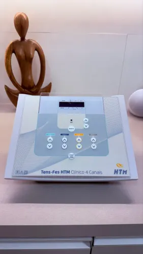 Tens-Fes HTM Clínico 4 Canais Profissional - Completo com Cabos e Fonte - até 5x sem juros