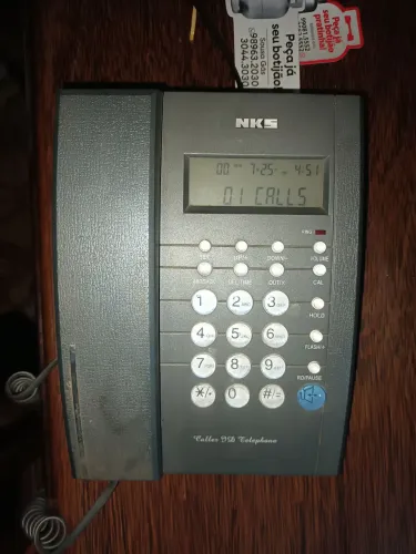Aparelho telefone fixo NKS visor digital