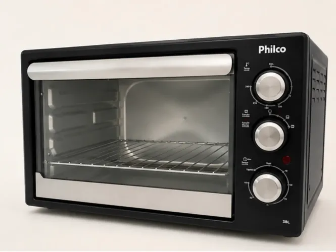 Forno Elétrico Philco 38L - 127V - Preto Dupla Resistência PFE42P | Praticamente Novo