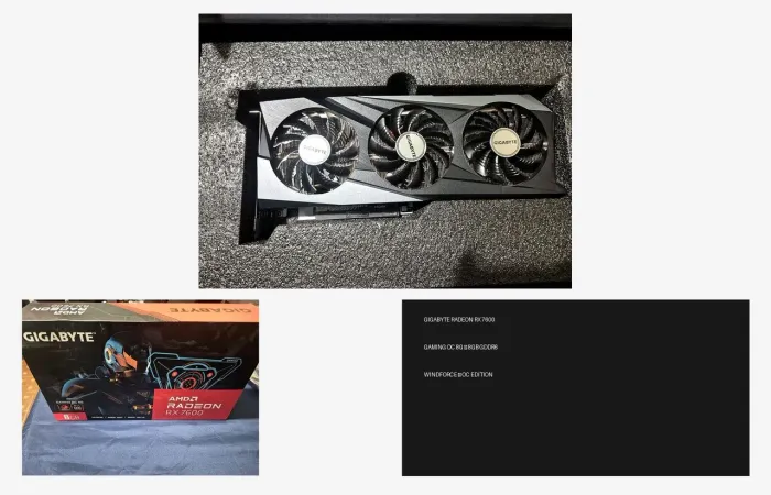 RX 7600 Gigabyte Gaming OC 8GB GDDR6 - 3 Fans + Caixa Original