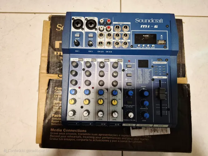 Mesa de Som Soundcraft Notepad-5/ Mi-6 (Pouco Uso)