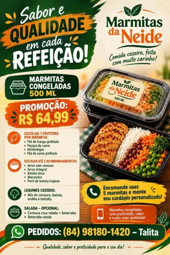 5 uni. Marmitas Congeladas 500ml