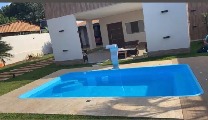 Piscina de fibra 5,25 X 3,05 completa 