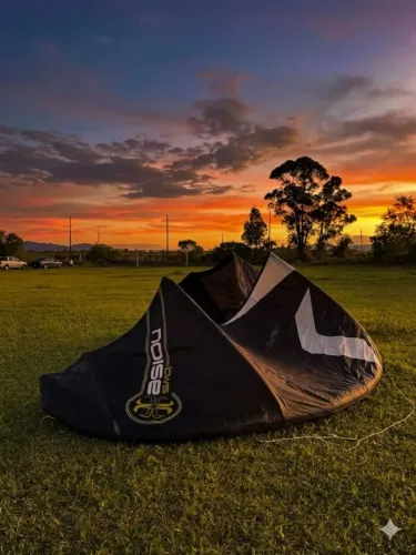 kitesurf 12 kite+barra+mochila, marca noise 