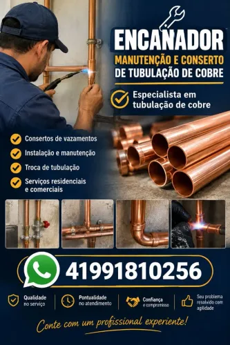 Encanador especialista em tubulação de cobre