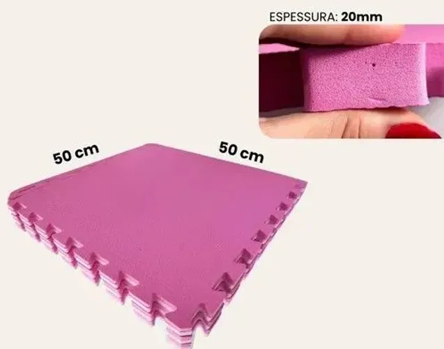 12 Emborrachado Eva Tatame Rosa (Usado)