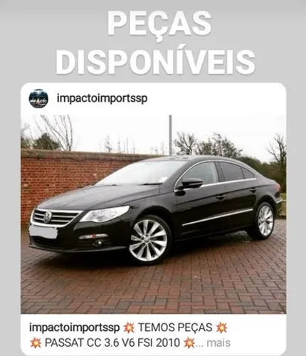 Passat CC 3.6 fsi v6 10 para retirada de peças